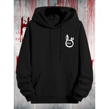 Sweet Cotton Unisex Kapüşonlu Baskılı Sweatshirt