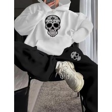 Sweet Cotton Kadın Günlük Basklı Hoodie Takım