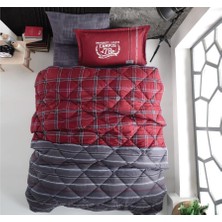 LTG Nova Tek Kişilik Ranforce Genç Desen Uyku Seti Campus V1 Bordo