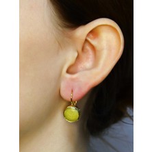 Esha Ceyt Taşı Doğal Taş Kadın Altın Kaplama Küpe EUKU33SA