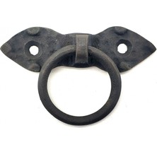 Starseven Antika Tarz Dekoratif Pirinç Yaprak Mobilya Kulbu, Kapı Kilit Halkası - 80 Mm, Oksit