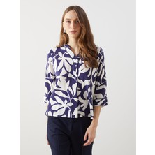 Lc Waikiki Yeni Sezon Kaçık Yaka Çiçekli Kadın Bluz