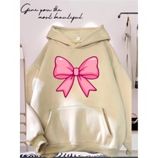 Sweet Cotton Baskılı Unisex Kanguru Cepli Kapüşonlu Sweatshirt