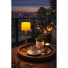 Novatech İnovasyon Mini Abajur Lambader Pilli Mum Ile Kullanım Ev Dekorasyonu Masa Şamdanı Dekoratif Gece Ambiyans