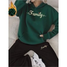 Sweet Cotton Unisex Family Baskılı Eşofman Takım