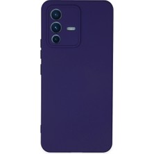 V23 5g Kılıf Nano Içi Kadife Silikon - Mor