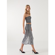 Lc Waikiki Yeni Sezon Ekstra Dar Fit Payetli Kadın Etek