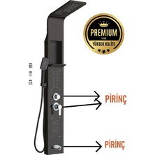 Htm Yapı Paslanmaz Çelik Siyah Duş Paneli, Robot Duş, Duş, Duş Fiskiyesi, Masajlı Duş Seti