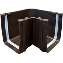 Linka İnşaat Yağmur Oluğu Pvc Iç Köşe Parçası 90 Derece Kahverengi Dayanıklı