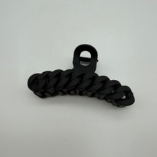 Mare Accessories Zincir Dokulu Mat Siyah Mandal Toka