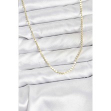 cleovibe 316L Çelik Gold Renk Ince Ezme Zincir Kadın Kolye