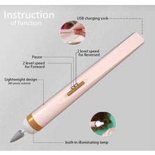 Qnail Professional Elektrikli Tırnak Törpüsü Tırnak Parlatma Makinesi Hafif Taşınabilir Mini Elektrikli Manikür