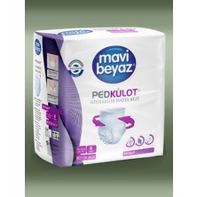 Mavi Beyaz Ped Külot - L - 8 Adet (000)