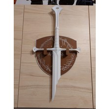 Morphena3D Gondor Kalkanı ve Kılıcı Standı – Yüzüklerin Efendisi Temalı Dekoratif Sergileme Standı – 3D Baskı