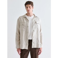 Lc Waikiki Yeni Sezon Rahat Kalıp Uzun Kollu %100 Keten Erkek Gömlek