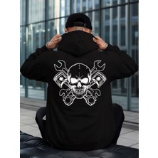 Sweet Cotton Unisex Erkek/kadın Renkli Özel Baskılı Pamuklu Oversize Kapüşonlu Sweatshirt
