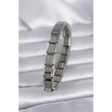 cleovibe 316L Çelik Gümüş Renk Yazılı Nomination Model Kadın Bileklik