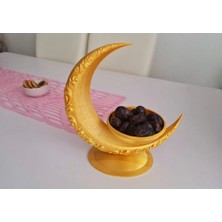 3D Baskı Dekoratif Altın Ay Hurmalık & Çerezlik – Masa Üstü Sunumluk