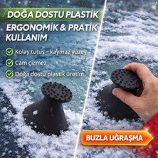 EVORADECO Ergonomik Buz Kazıyıcı – Cam Çizmez Doğa Dostu Plastik Oto Cam Buz Temizleyici