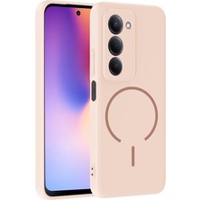 M.TK Moveteck Xiaomi Redmi 15 Kılıf Lansman Magsafe Kamera Korumalı Içi Kadife Yumuşak Renkli Silikon Mat His Süet Kapak