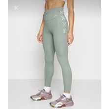 Nike One Dri-Fit High-Waisted Novelty 7/8 Training Yüksek Belli Yeşil Kadın Tayt DX0006-330