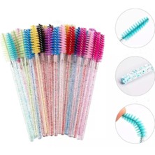 Qnail Professional Renkli 50'li Kaş ve Kirpik Tarama Fırçası