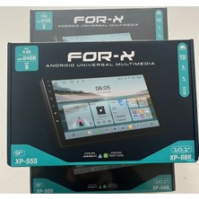 For-x XP-555 9 Inch Incell QLED Multimedya 8 Çekirdek 4-64GB 3 Amfi Çıkışlı Carplay ANDROID13 Profesyonel