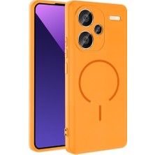 M.TK Moveteck Xiaomi Redmi 13 Pro Plus 5g Kılıf Lansman Magsafe Kamera Korumalı Içi Kadife Yumuşak Renkli Silikon Mat His Süet Kapak