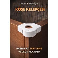 EVORADECO 90° Köşe Sabitleme Aparatı – Delik Kılavuzlu Vidalama Öncesi Montaj Aparatı – 18MM Laminat Uyumlu