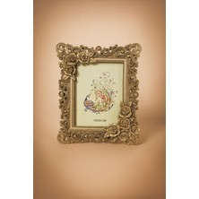 Hanlar Home Dekoratif Resim Çerçevesi Gül Motifli Gülşah Çerçeve 15X20 cm Vizon