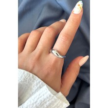 Leo'Stone Yeni Sezon Serenity Tasarım Ayarlanabilir Kadın Yüzük Gümüş