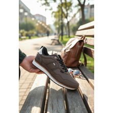 Enoch Erkek Deri Görünümlü Retro Spor Ayakkabı - Günlük Klasik Sneaker