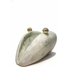 Mermer Desenli Lüks El Çantası