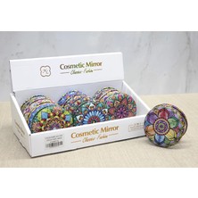 E-Woman Taşlı Yuvarlak El Aynası Kalın ALK3757 - Lisinya