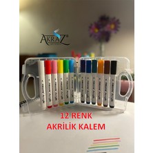 Akraz Art Design Akrilik Marker Kalem Seti 12 Renk (Acrylic Marker) Akr-49