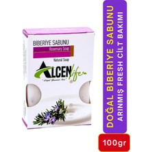 Doğal Biberiye Sabunu 100GR Arınma Temizlik Cilt Bakım Yağ Dengeleme Ferahlık Bitkisel Formül Hediye