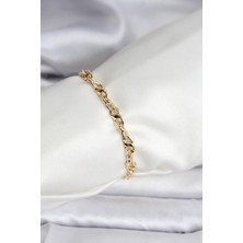 cleovibe 14K Gold Renk Kaplama Zincir Model cm Kadın Bileklik