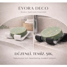 EVORADECO Evora Deco Modern Sabunluk – Drenajlı Sabun Tutucu Stand – Banyo Tezgahı Sabun Altlığı