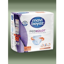 Mavi Beyaz Ped Külot - XL - 7 Adet (000)