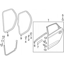 Orjinal Volkswagen A6 2011  Kapı Fitili Sağ Arka (Oem NO:4G0839718C)