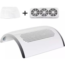 Qnail Professional Tırnak Toz Toplama Cihazı 3 Fanlı Güçlü 2 Adet Yedek Toz Torbası ile Birlikte