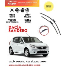 Kruger Dacia Sandero Ön Muz Silecek Takımı 2018 Model Araca Özel Aparat