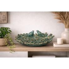 Hanlar Home Kuş Figürlü Yeşil Eskitme Dekoratif Obje