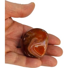 Pozitif Doğal Taş Karnelyan Akik Tamburlu Parça 6ka