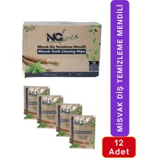 Doğal Misvak Diş Temizleme Mendili 12 Adet Pratik Ağız Bakım Ferahlatıcı Hijyenik Kullanım Hediye