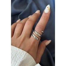 Leo'Stone Yeni Sezon Eterna Tasarım Ayarlanabilir Kadın Yüzük Gümüş