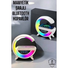 Indispensablely Popüler Bluetooth Hoparlör 15W Kablosuz Hızlı Şarj LED Gece Lambası 2026