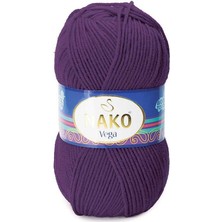 Nako Vega (5 Adet) 10679 Üzüm Rengi El Örgü Ipliği