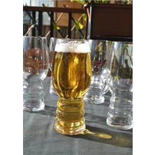 Qualitev 6 Adet Cam Bira Bardağı Seti 520 ml Boğumlu Kulpsuz Ayran Bardak Takımı