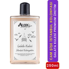 Cam Şişe Doğal Istanbul Kolonyası 250 ml Galata Kulesi Ferah Esans Premium Koku Hijyen Hediye